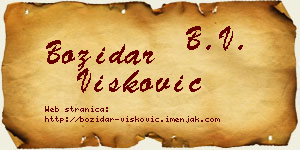 Božidar Višković vizit kartica